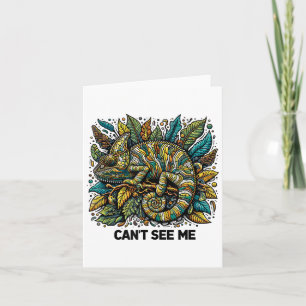 Chameleon Can't See Me Camouflage Trocal Reptile Card