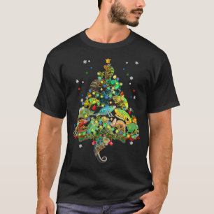 Chameleon Christmas Tree Funny Marsupial Xmas Gift T-Shirt