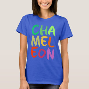 Chameleon Colourful Text T-Shirt