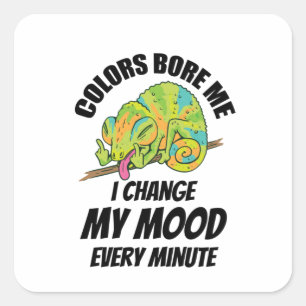 Chameleon - Colours Are Boring Square Sticker