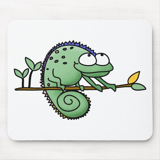 Chameleon Cute Funny  Mouse Mat (Front)