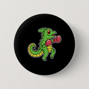 Chameleon Does Boxing 6 Cm Round Badge
