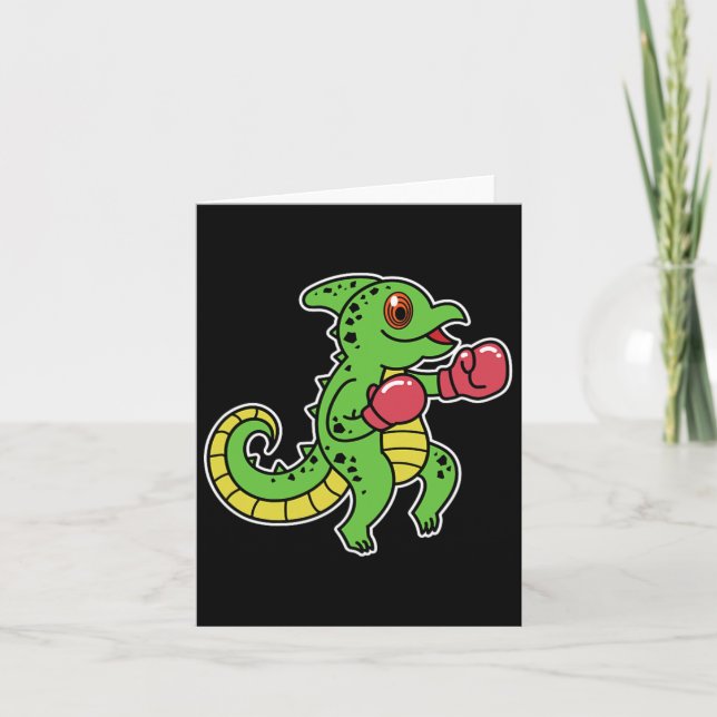 Chameleon Does Boxing  Card (Front)