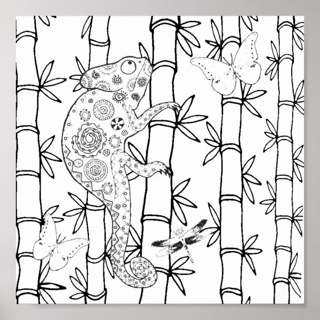 Chameleon Doodle 2 Poster (Front)