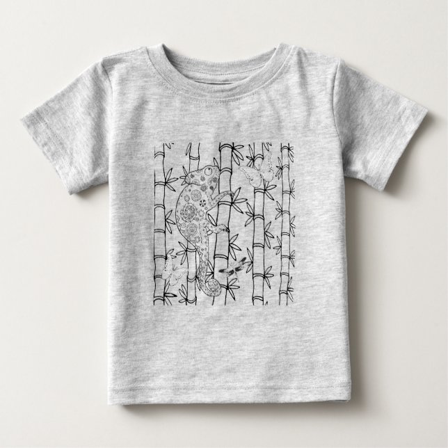 Chameleon Doodle Baby T-Shirt (Front)