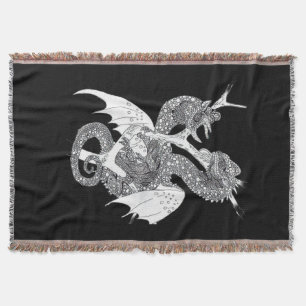 Chameleon Dragon Throw Blanket