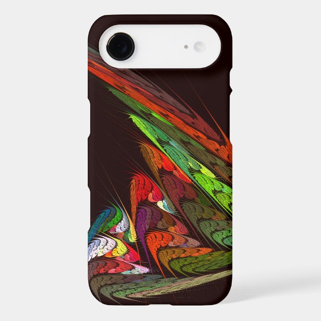 Chameleon Fractal Abstract Art in Vibrant Motion (Back)