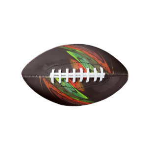Chameleon Fractal Abstract Art in Vibrant Motion American Football