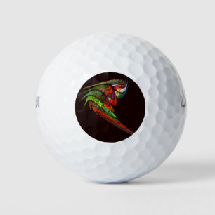 Chameleon Fractal Abstract Art in Vibrant Motion Golf Balls