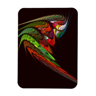 Chameleon Fractal Abstract Art in Vibrant Motion Magnet