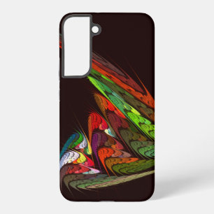 Chameleon Fractal Abstract Art in Vibrant Motion Samsung Galaxy Case