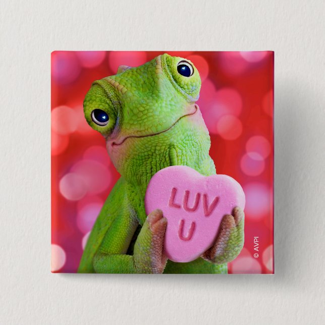 Chameleon Heart (Luv U) 15 Cm Square Badge (Front)