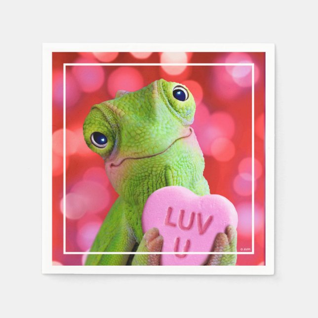 Chameleon Heart (Luv U) Napkin (Front)