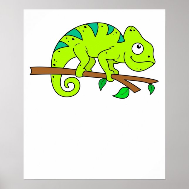 Chameleon illustration poster (Front)