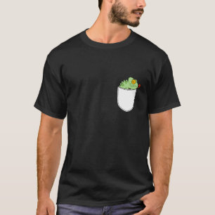 Chameleon in breast pocket reptile lizard sleeping T-Shirt