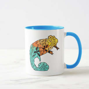 Chameleon ink cute kids mug