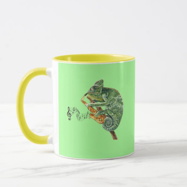Chameleon Jazz Saxophone Mug (Left)