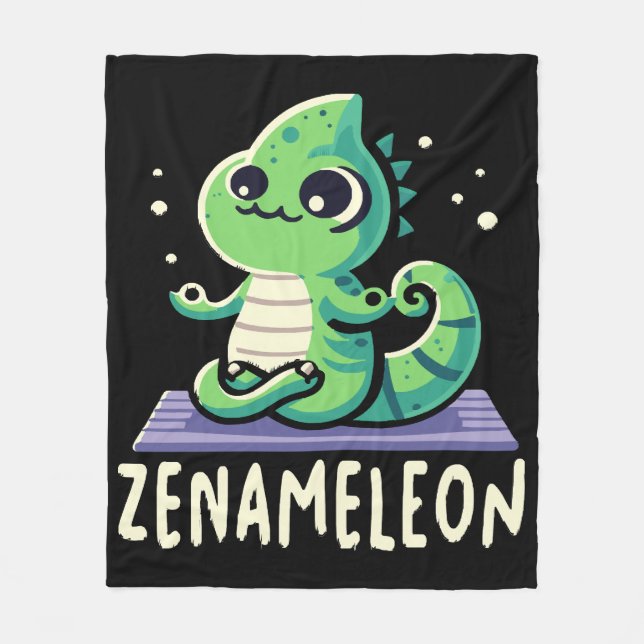 Chameleon Lover Fleece Blanket (Front)
