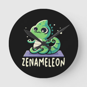 Chameleon Lover Round Clock