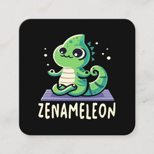 Chameleon Lover Square Business Card (Front)