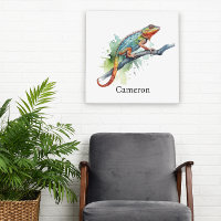 chameleon on a branch, customisable