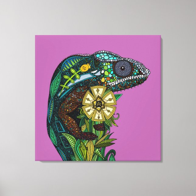 chameleon orchid canvas print (Front)