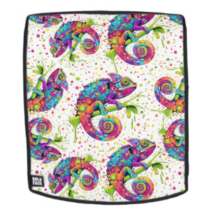 Chameleon Paint Stains Watercolor Style Backpack