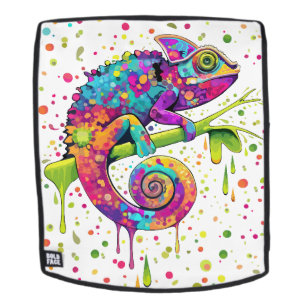 Chameleon Paint Stains Watercolor Style Backpack