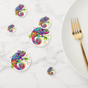 Chameleon Paint Stains Watercolor Style Confetti