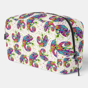 Chameleon Paint Stains Watercolor Style Dopp Kit