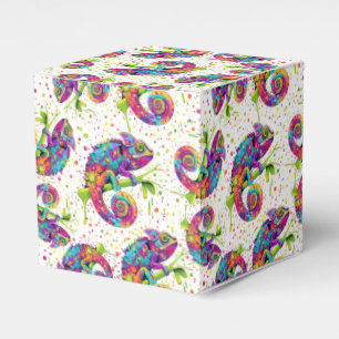 Chameleon Paint Stains Watercolor Style Favour Box