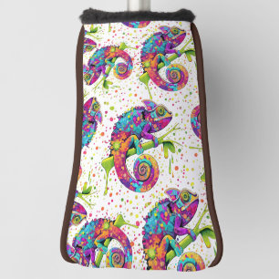 Chameleon Paint Stains Watercolor Style Golf Head Cover