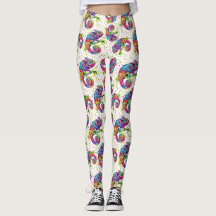 Chameleon Paint Stains Watercolor Style Leggings