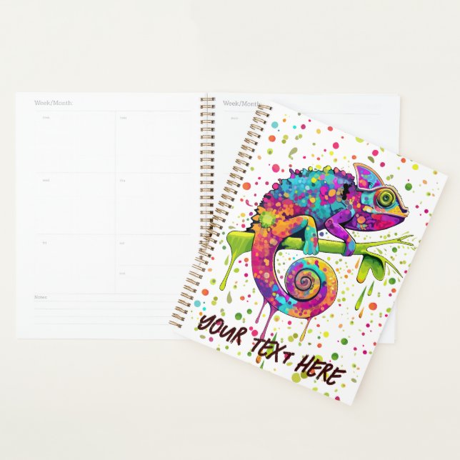 Chameleon Paint Stains Watercolor Style Planner (Display)