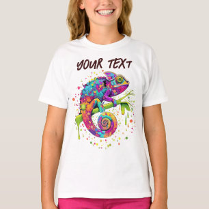 Chameleon Paint Stains Watercolor Style T-Shirt