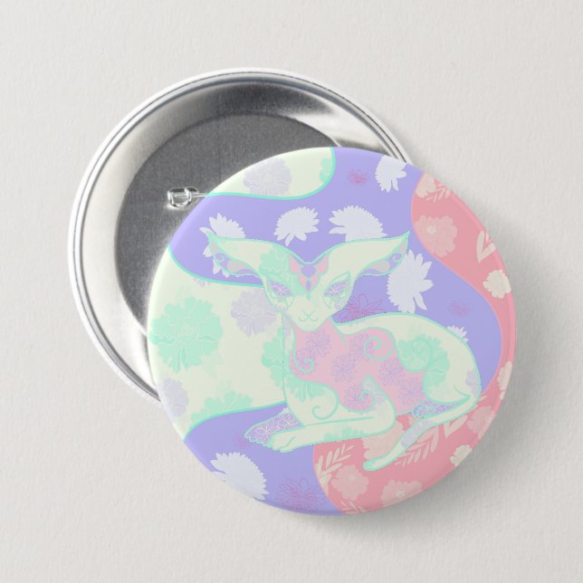 Chameleon Palame 7.5 Cm Round Badge (Front & Back)