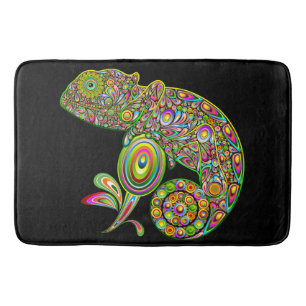 Chameleon Psychedelic Fantasy Bath Mat