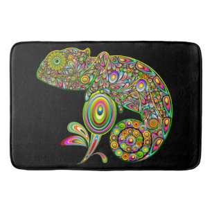Chameleon Psychedelic Fantasy Bath Mat