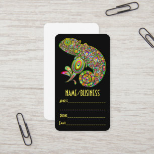 Chameleon Psychedelic Fantasy Business Card