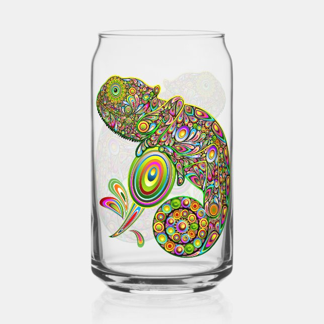 Chameleon Psychedelic Fantasy Can Glass (Front)