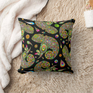 Chameleon Psychedelic Fantasy Cushion