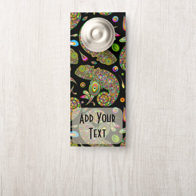 Chameleon Psychedelic Fantasy Door Hanger (On Knob)