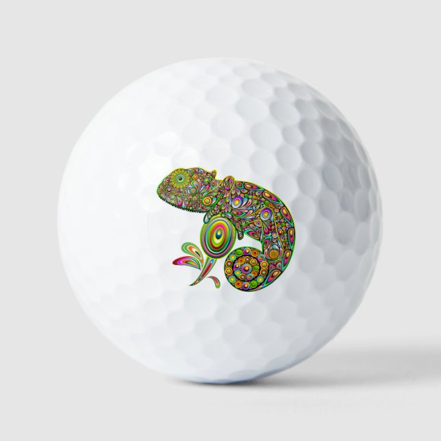 Chameleon Psychedelic Fantasy Golf Balls (Front)