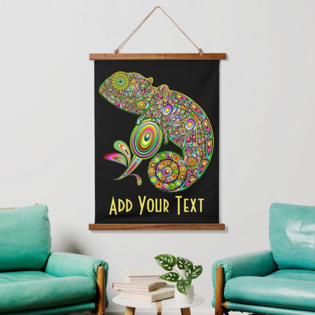 Chameleon Psychedelic Fantasy Hanging Tapestry (Living Room)