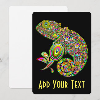 Chameleon Psychedelic Fantasy Invitation