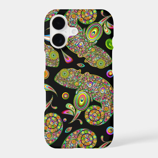 Chameleon Psychedelic Fantasy iPhone Case (Back)