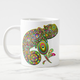 Chameleon Psychedelic Fantasy Large Coffee Mug