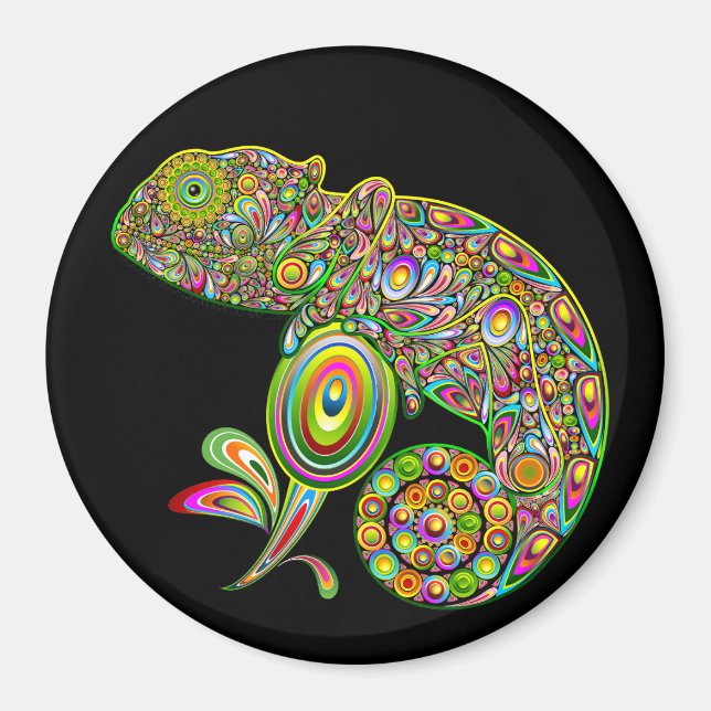 Chameleon Psychedelic Fantasy Magnet (Front)