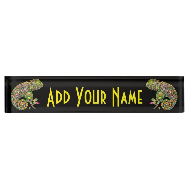 Chameleon Psychedelic Fantasy Nameplate (Front)