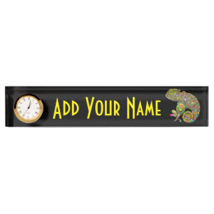 Chameleon Psychedelic Fantasy Nameplate